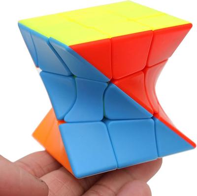 YUNTENG Cube Twist 3x3 Stickerless Speed Cube Vivid Color Magic Puzzle Toy (Twist 3rd)