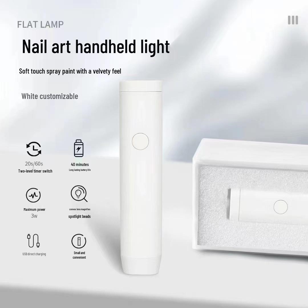 

Портативная мини УФ лампа для нейл-арта - Перезаряжаемая ручная лампа для кончиков ногтей белый