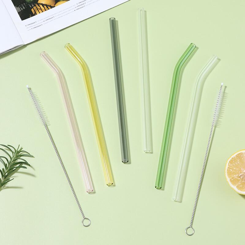 Baijie Reusable Glass Straw Set