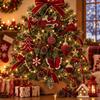Butterfly Xmas Flocked Velvet Pendant Reindeer Xmas Holiday Decorations  Christmas Party