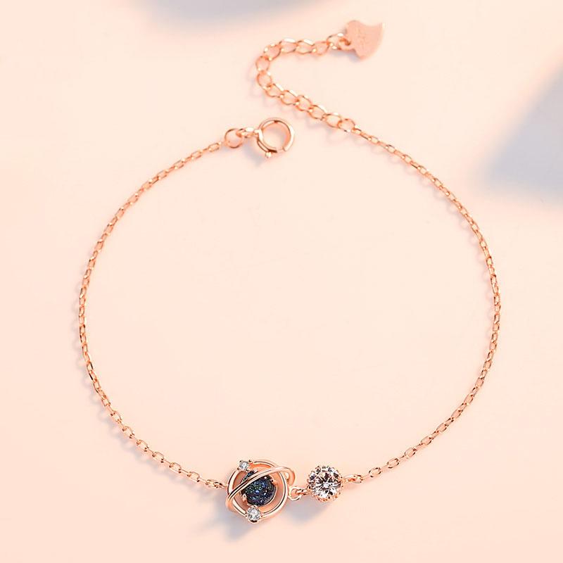 Blue Starry Sky Women's Bangle - Dreamy Planet Design