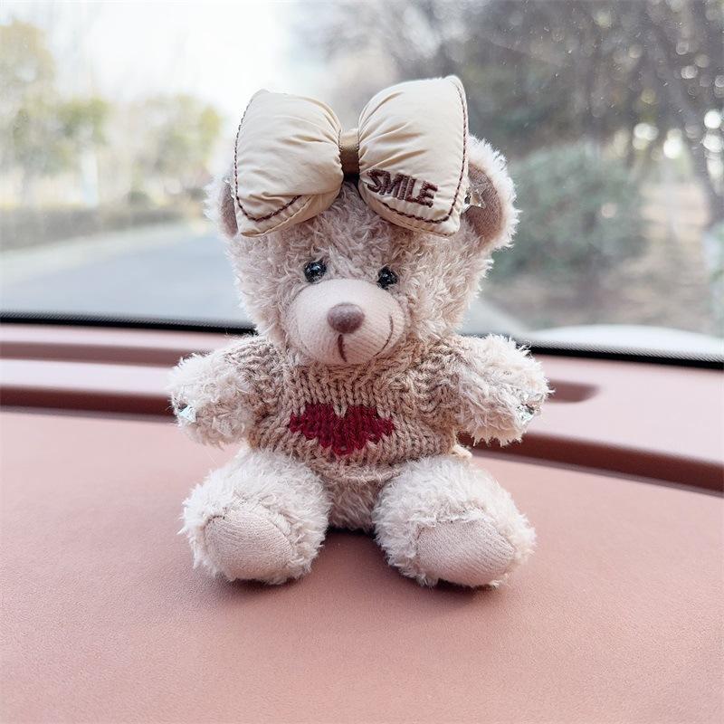 Orsetto Cartone Animato Carino Decorazione Cruscotto Auto Statuina Peluche Ornamento Interno