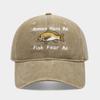 Le donne mi vogliono i pesci mi temono Cappellino da baseball ricamato Unisex Cotone lavato Cappello da sole estivo primaverile da pesca