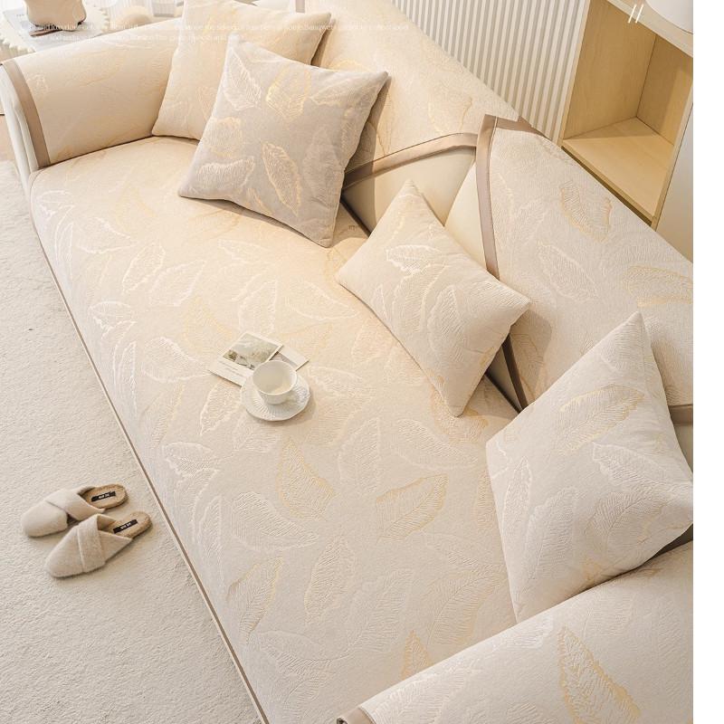 Chenille Sofa Cover All Season Universal Anti Cat Scratch Non-Slip Durable Dustproof Couch Cushion Home Furniture Protector