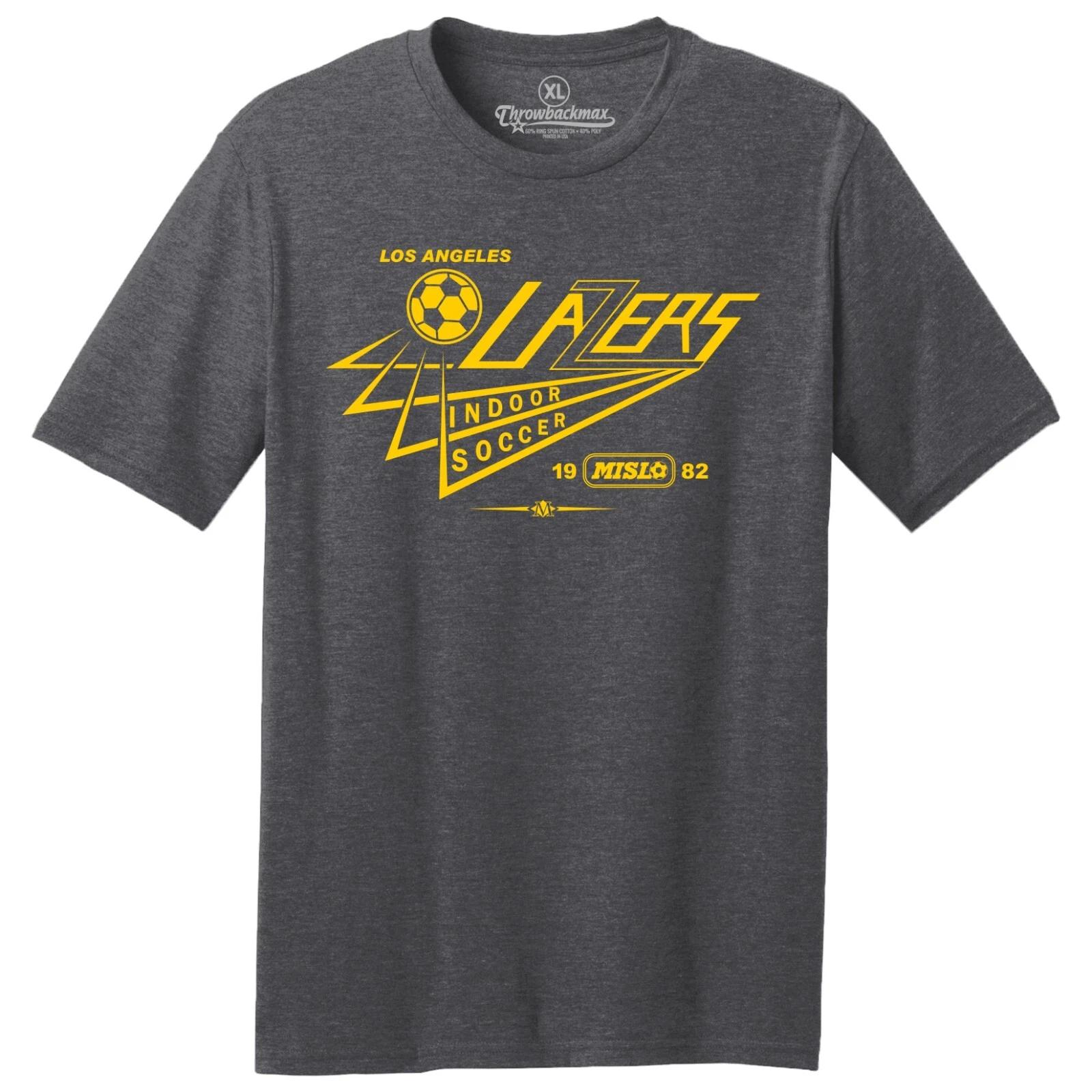 

Los Angeles Lazers 1982 Logo MISL Soccer TRI-BLEND Classic Cut Tee Shirt XL