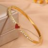 Fashionable Love Full of Light Luxury and High-end Titanium Steel Mother-of-pearl Heart-shaped Bracelet for Women
