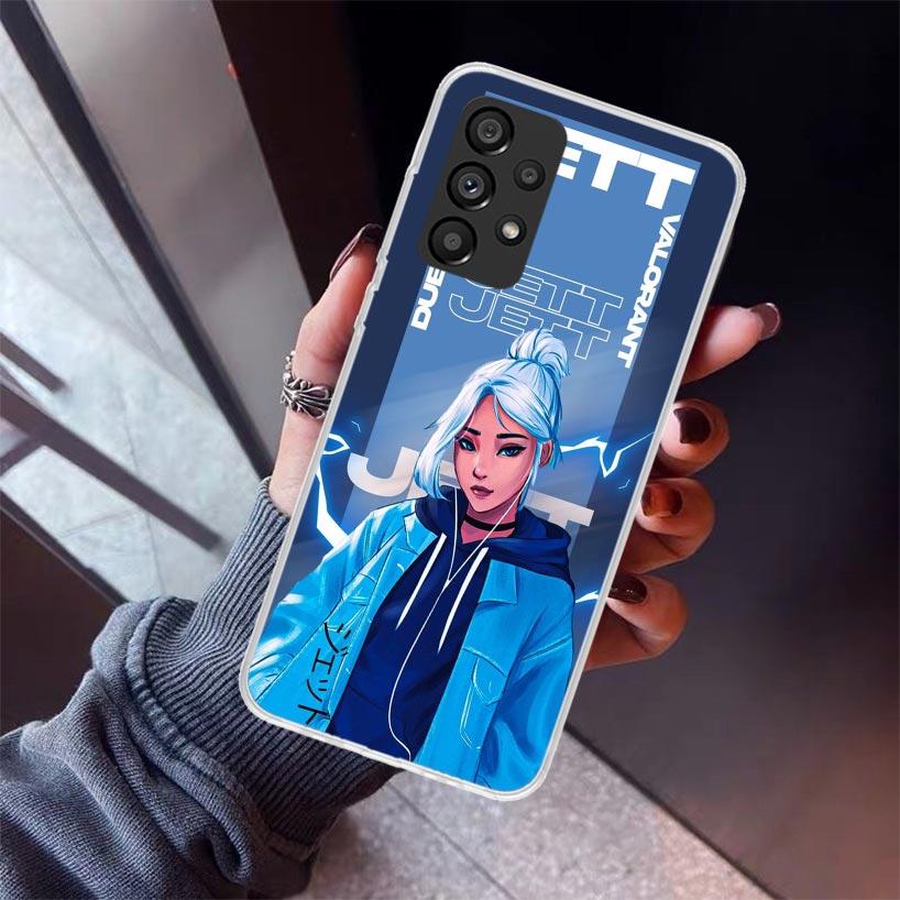 Valorant Jett Phone Case For Samsung Galaxy A17 A57 A37 A16 A26 A36 A56 A15 A25 A35 A55 A14 A13 A54 A53 A34 A24 A33 A23 Galaxy A