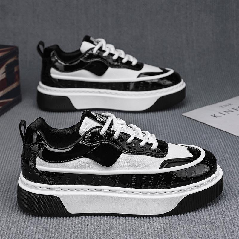 

Мужская обувь 2025 года, лето, новые ретро-классические туфли на платформе, молодежные, красивые, универсальные, повседневные туфли 44 белый