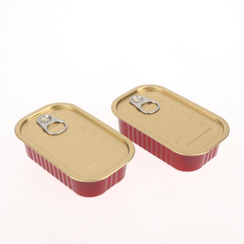 2 Stück Metall Rechteckig Leer Mini Blechdose Versiegelte Lebensmittel Dose Mit Zugring Deckel Mehrzweck Kleiner Organizer Aufbewahrungsbox