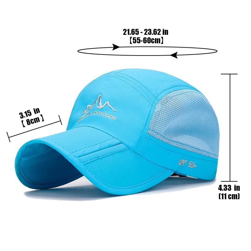 Summer Outdoor Foldable Portable Quick-Drying Hat For Men and Women Mountaineering Travel Sun Protection Breathable Mesh Hat