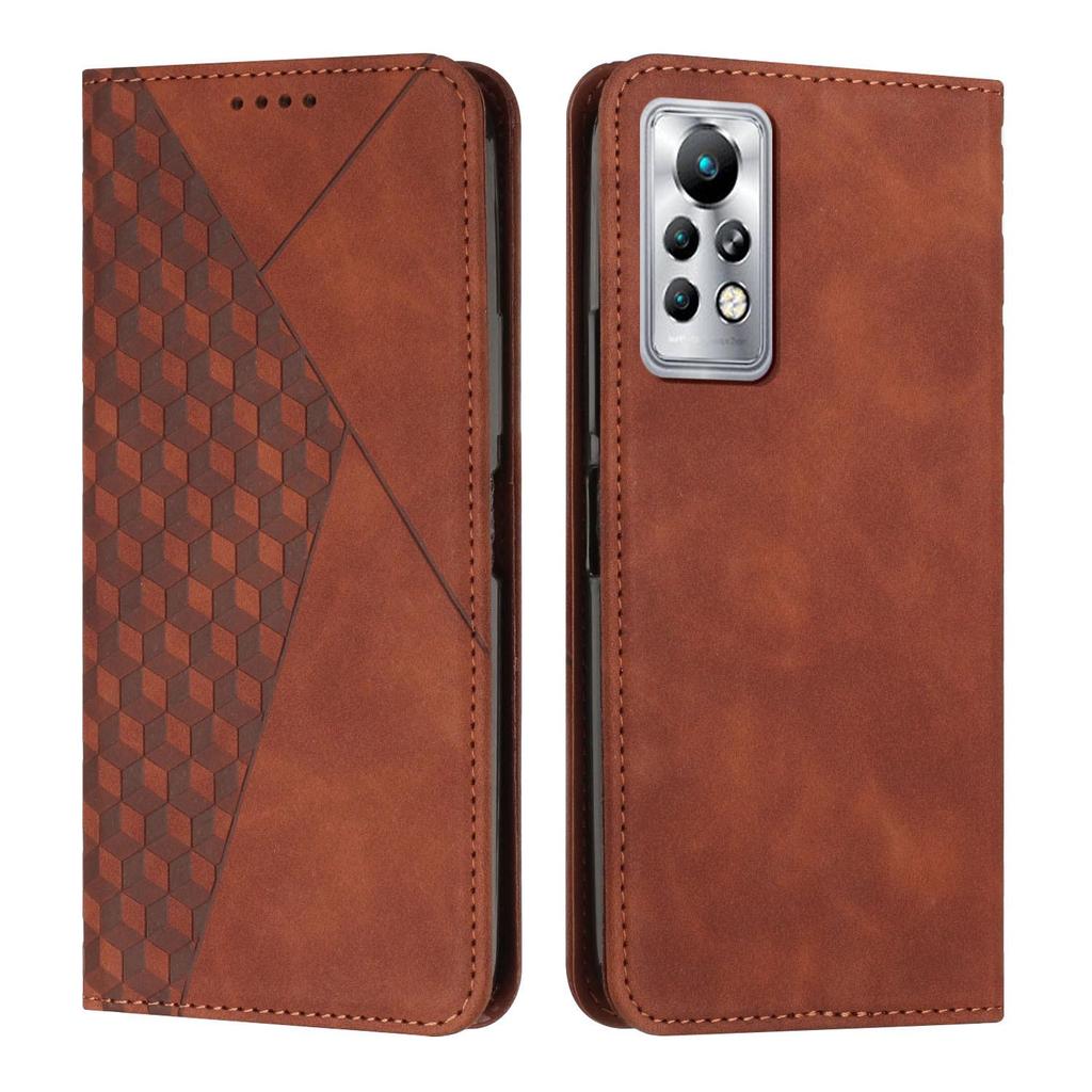 Rhombus Skin-Feel Magnetic Phone Case for Huawei Honor 600 LITE/PRO