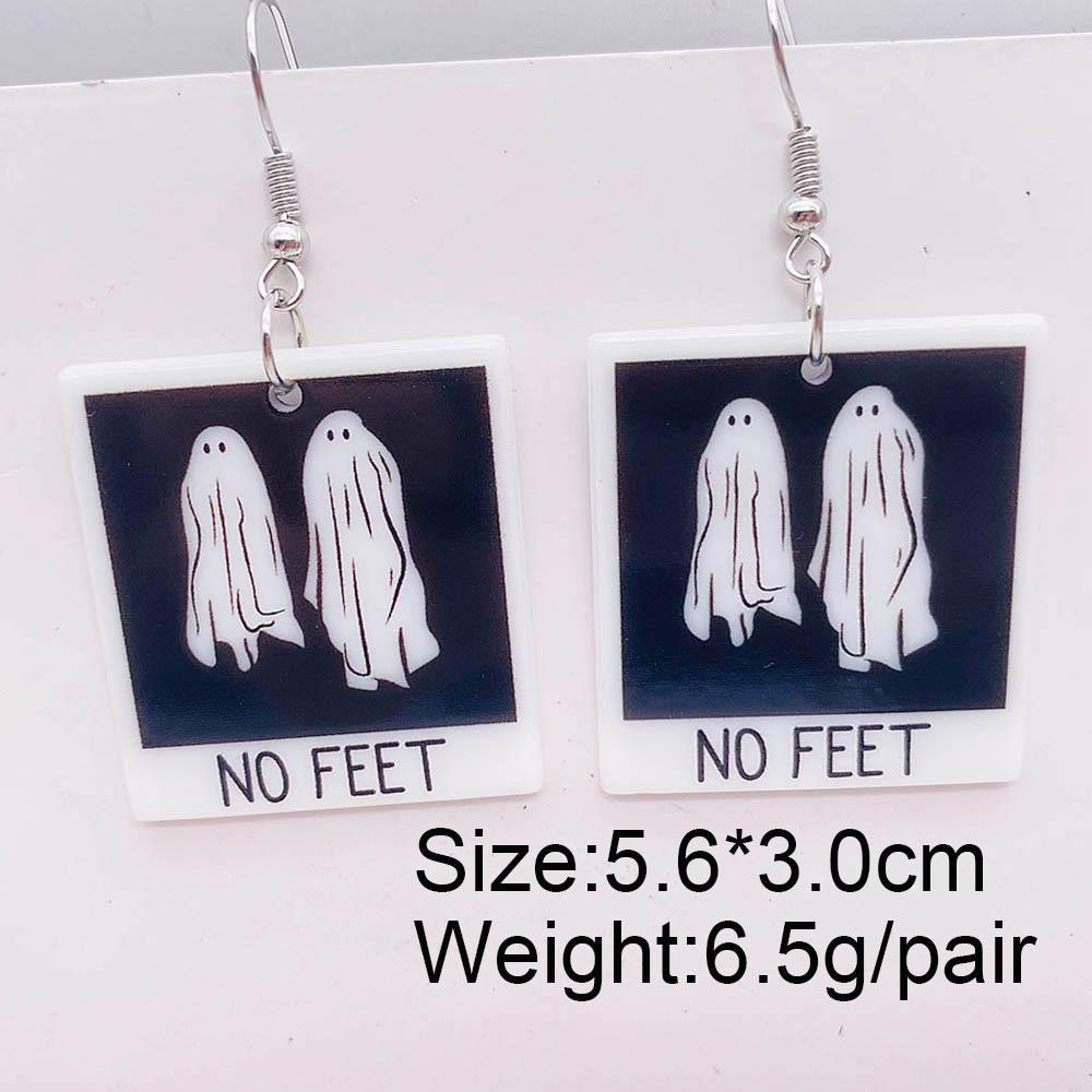 Spooky Halloween Pumpkin Ghost Witch Acrylic Earrings