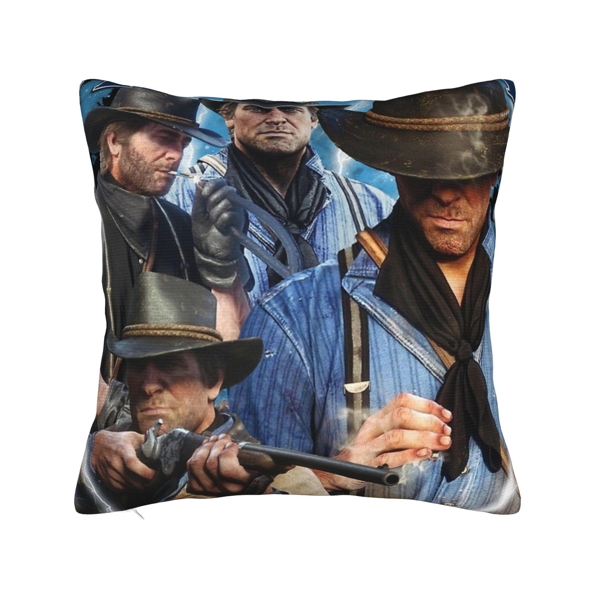 

Arthur Morgan Pillowcase Soft Polyester Cushion Cover Gift Throw Pillow Case Cover Home Zipper 18 30x30cm 12x12in