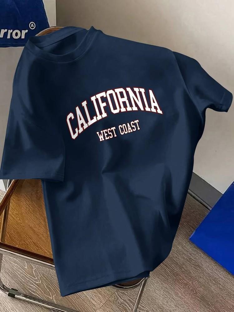 Mens california tshirt west coast graphic tee casual soft cotton top s2xl S
