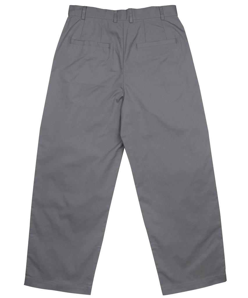 ZNOTHER One-Pleat Cotton Pants Gray