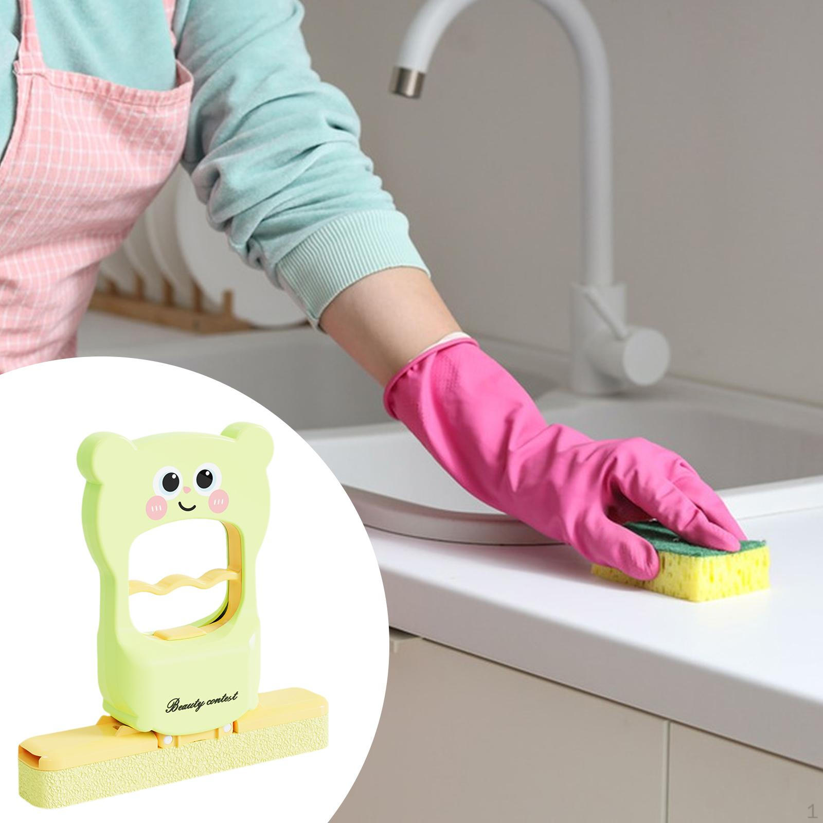 

Мини Складная Система для Мытья Стола и Пола, Легко Хранить Самоотжимающаяся Ручная Губка Green