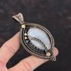 Selenite Pendant Copper Wire Wrapped Pendant Genuine Gemstone Pendant Wire Wrap Jewelry Ethnic Style Pendant Gift For Him Handmade Pendant