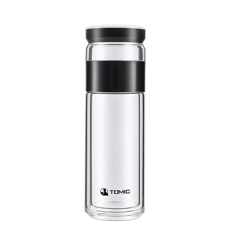 TOMIC TG80703Ti Double-Layer Tea Separation Glass Cup