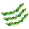 J0MC 3pcs Birthday Parties Pull Flag Eye Catching Paper Fan Banners Accessories