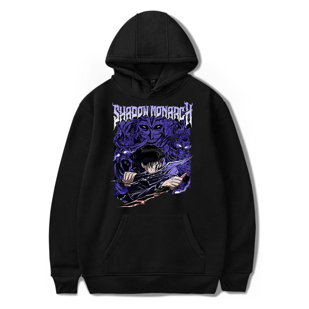 Anime Solo Leveling Sung Jin Woo Graphic Print Hooded Men Women Manga Hoodies Loose Casual Sweatshirt Harajuku Male Pullover