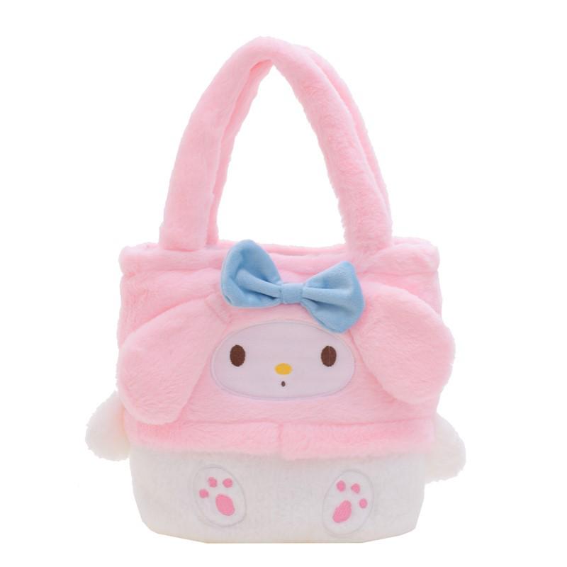 Kuromi Cartoon Plush Handbag: Cute Shoulder Bag & Mobile Phone/Key Storage for Girls