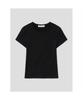 Saendeusaundeu (Women) Basic Side Slit T-Shirt Black