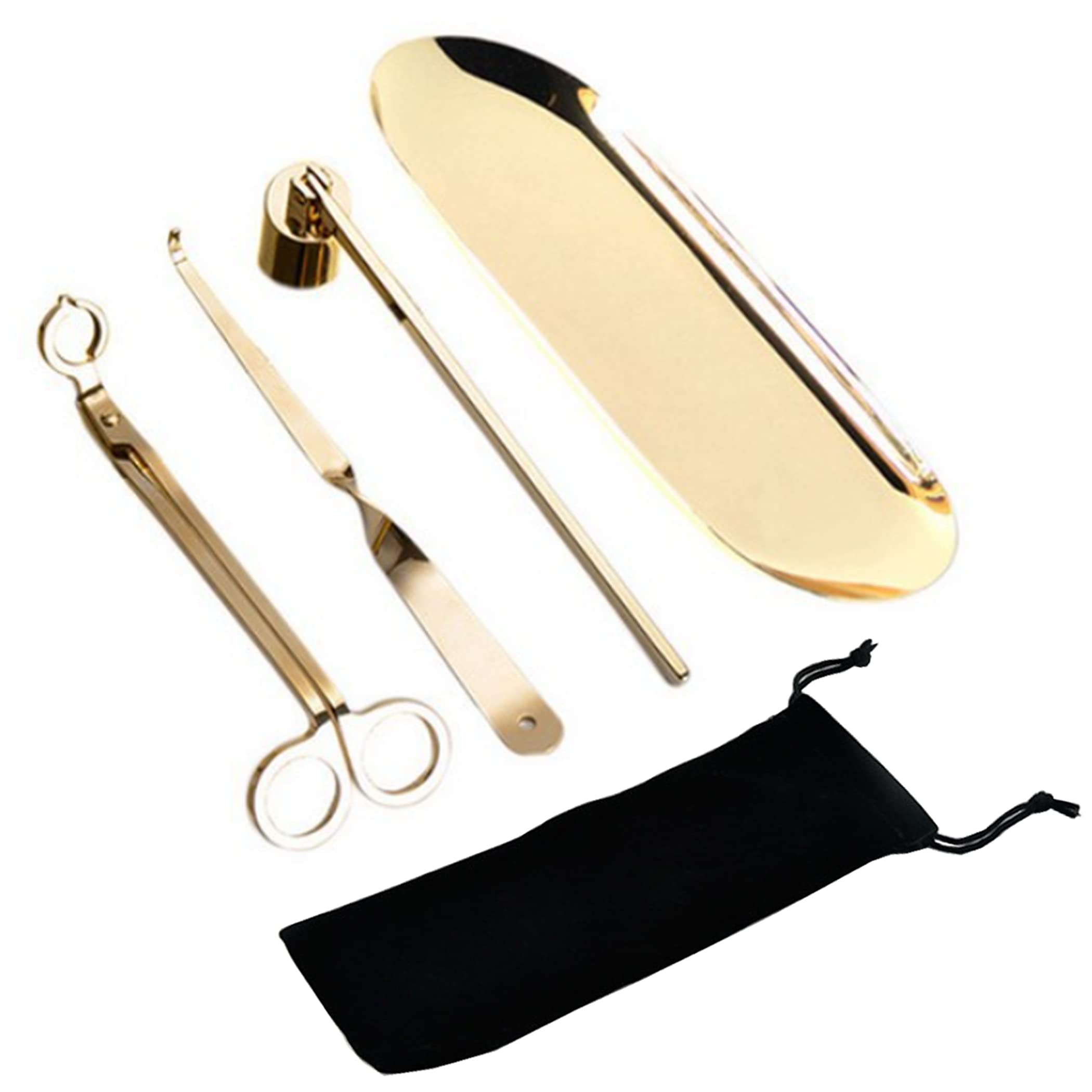 

Felimoa 4-Piece Candle Fire Suppressant Tool, Candle Wick Trimmer, and Wick Dipper Set