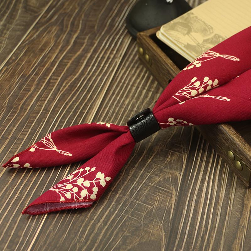 

60*60CM Vintage Cotton Floral Cravat Scarf For Men Luxury Necktie Accessories Soft Ascot Scrunch Cravate Wedding Party Tie Gift