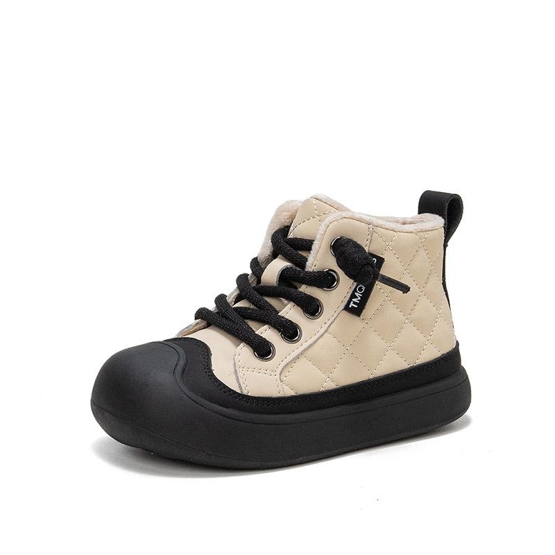 Girls' sports shoes autumn and winter 2025 new children's shoes velvet warm two cotton shoes winter older children's bread shoes