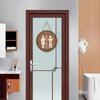 Wooden Bathroom Sign Plate Ornament Circle Decorative Plaque Toilet Decorative Plate  Home Decor