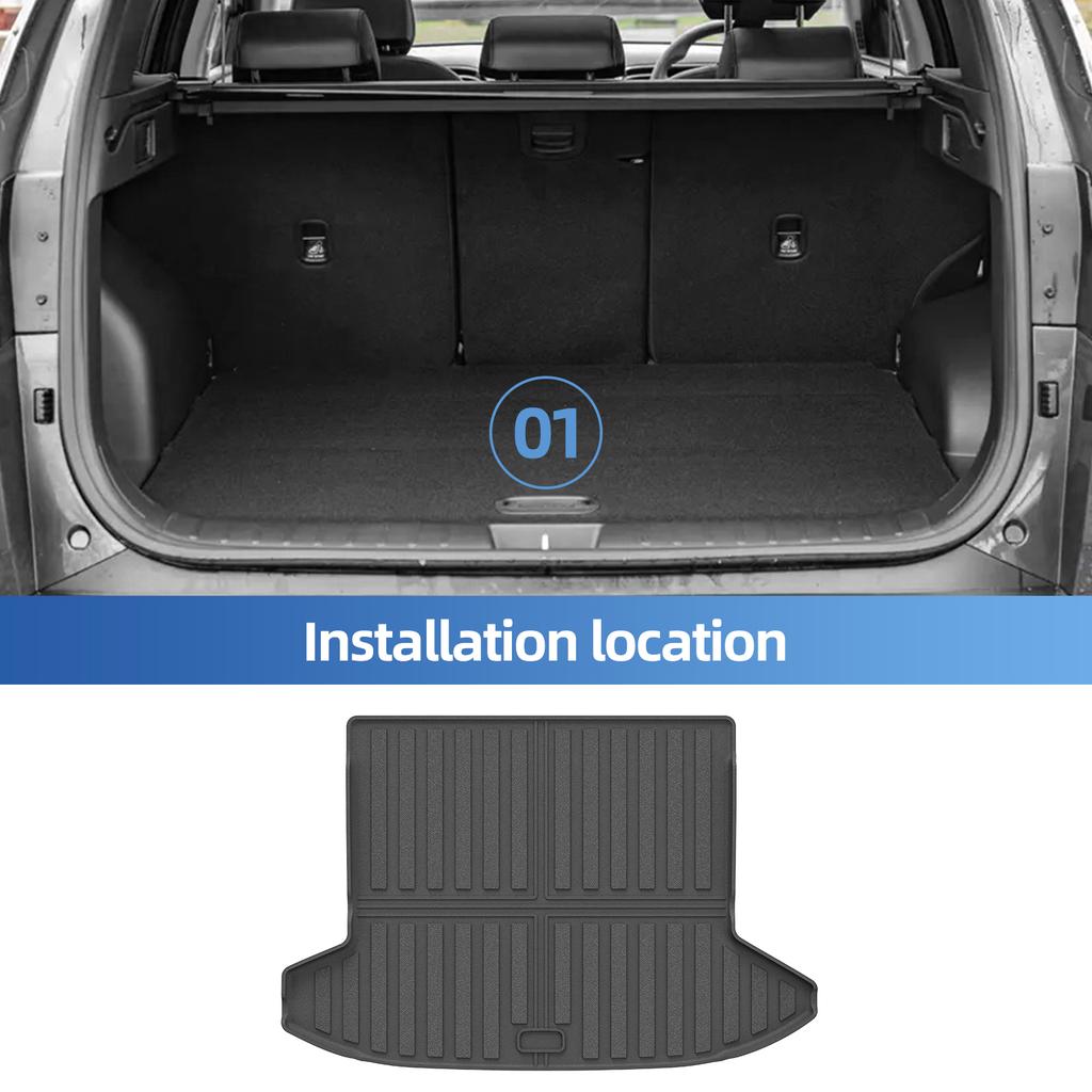 LUCKEASY Left Drive for Hyundai Tucson NX4 Hybrid 2022-2026 Car All-weather Floor Mats Cargo Liner Trunk Pad TPE Accessories
