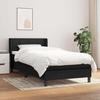 3129675 vidaXL Divan-lit Tapissier Avec Matelas Noir 90x190 Cm Tissu