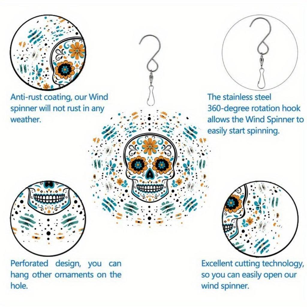 Vibrant Floral 2D Wind Spinner for Outdoor Garden Decor Colorful Leaves and Flowers Dynamic Rotating Wind Chime