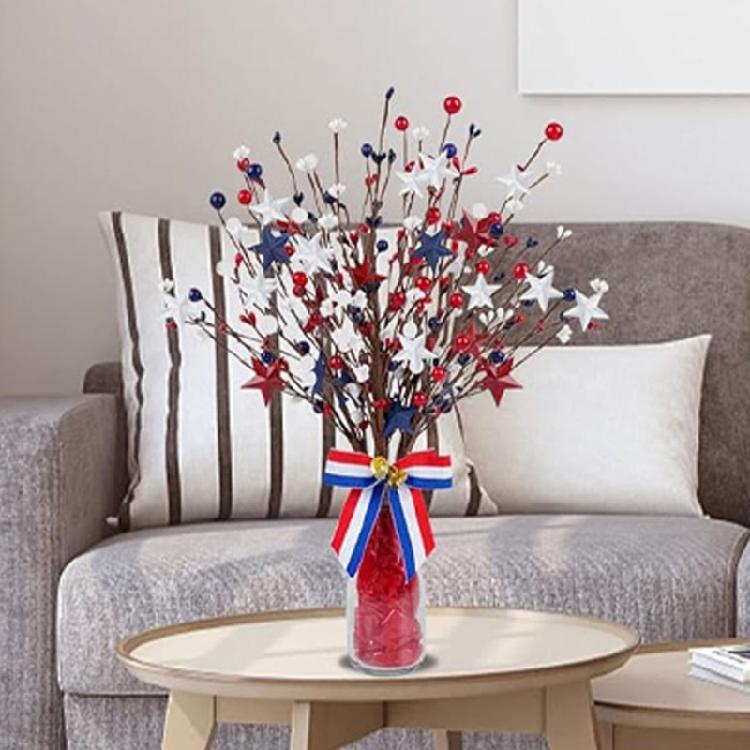 Premium Plastic Artificial Berries On Stems Multifunctional Seasonal Display Item Celebratory Table Centerpieces