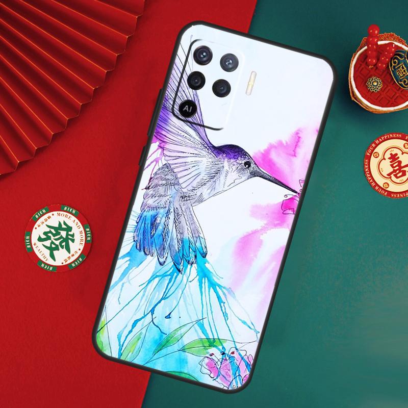Hummingbird Case For Oppo A78 A98 A58 A38 A18 A54 A74 A94 A80 A60 A40 A96 A76 A16 A15 A17 A57 A5 A6 Pro