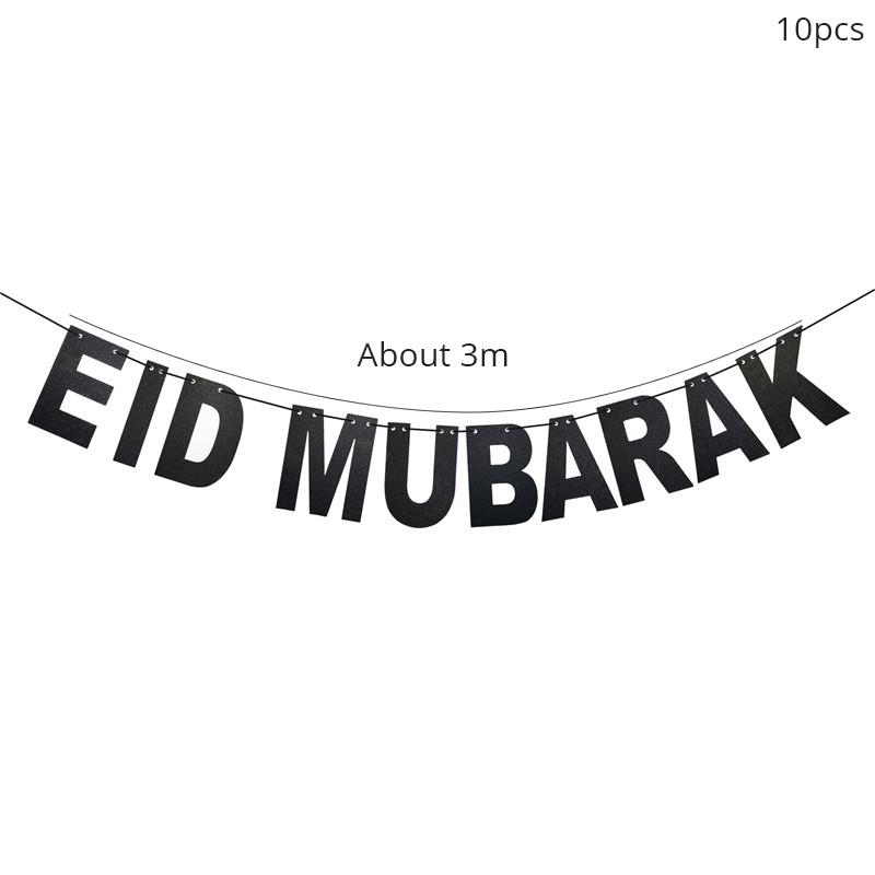 Islam Al Adha Eid Mubarak Banner Bunting Balloons 2024  Kareem Ramadan Decoration For Home Islam Muslim Event Party Supplies