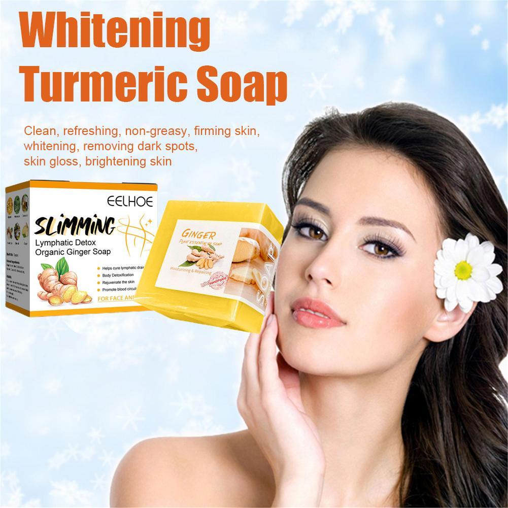 Buy Turmeric Soap Natural Ginger AntiAcne Dark Spots Scars Lightening Removal Skin W9J8 at