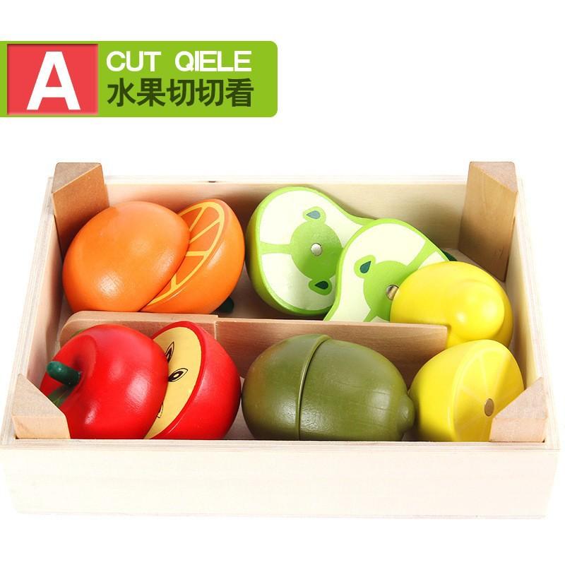 Simulationsspiel Zuhause Kinder Holzkiste Essen und Trinken Chixile Lernspielzeug