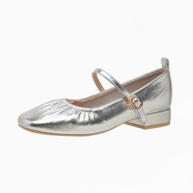 Fashion Pleated Shallow Heeled Shoes Designer Classical Loafers Shoes 2025 Autumn Fad Woman Pumps New Brand Dress Zapatillas De Mujer