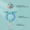 Plush Bird Dog Toy Spiky Rubber Ring Stuffed Bird Dog Chew Toy Rope Knot Interactive Tug-of-War Toy for Teeth Cleaning Small Medium Dogs