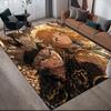 Black Clover2 Flannel Pattern Square Carpet,Area Rug,Carpet Rug for Living Room Bedroom Sofa Playroom Decor,Non-slip Floor Mat