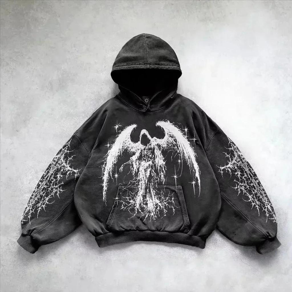 Spring Autumn Europe Fashion Hip Hop Retro Kids Hoodie Boy's Street Pullover Casual Loose Vintage Sweatshirt Girl's Hoodie Top