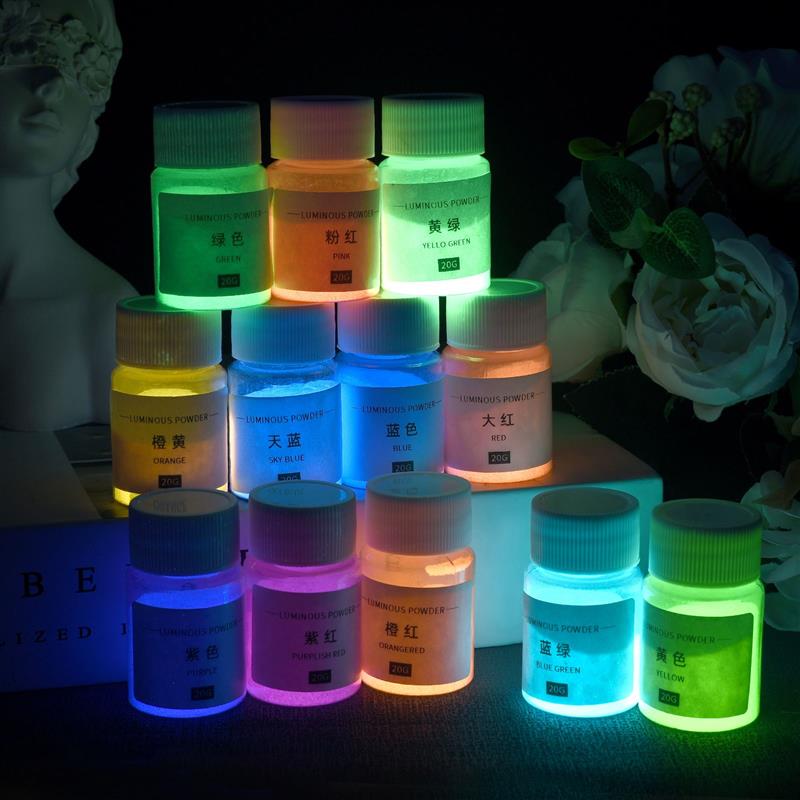 20g/Bottle Noctilucent Natural Mica Mineral Powder Soap Candle Epoxy Resin Dye Pearl  DIY Jewelry Crafts Making Accessory