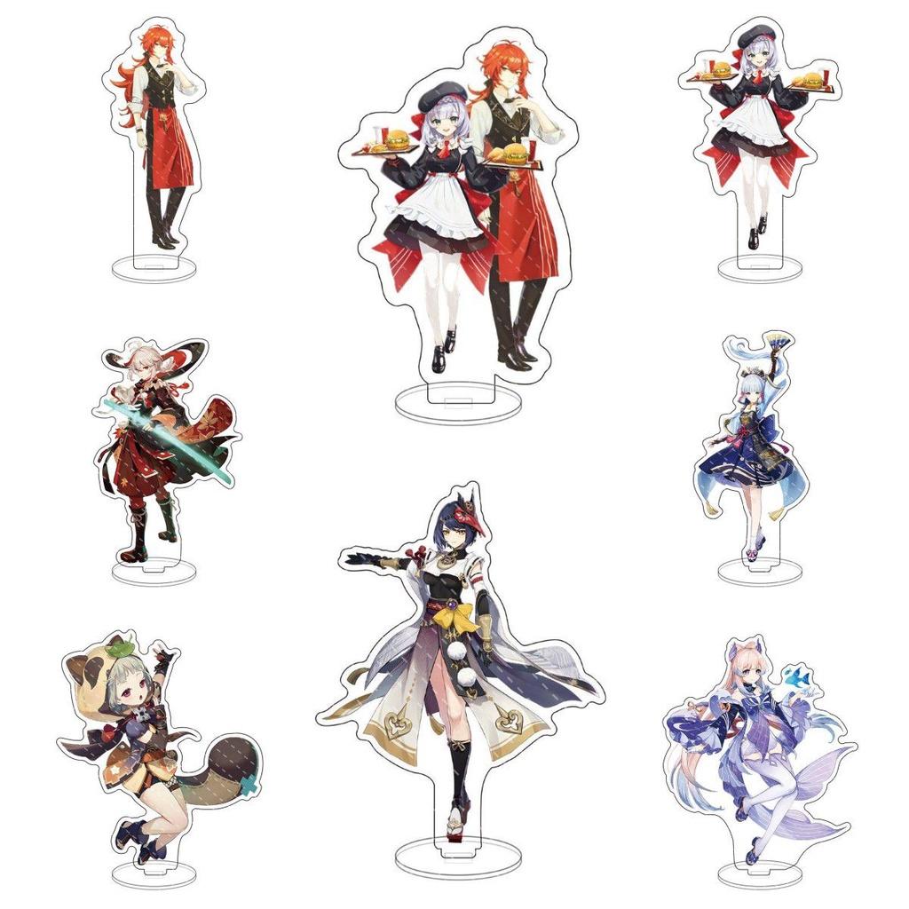 Impact Acrylic Genshin Stand Desktop Decor Kazuha Venti Klee Hutao Ganyu Paimon