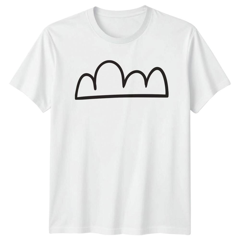 Hand Drawn Minimalist Cloud Outline TShirt Minimalist Art Nature Birthday Gift S