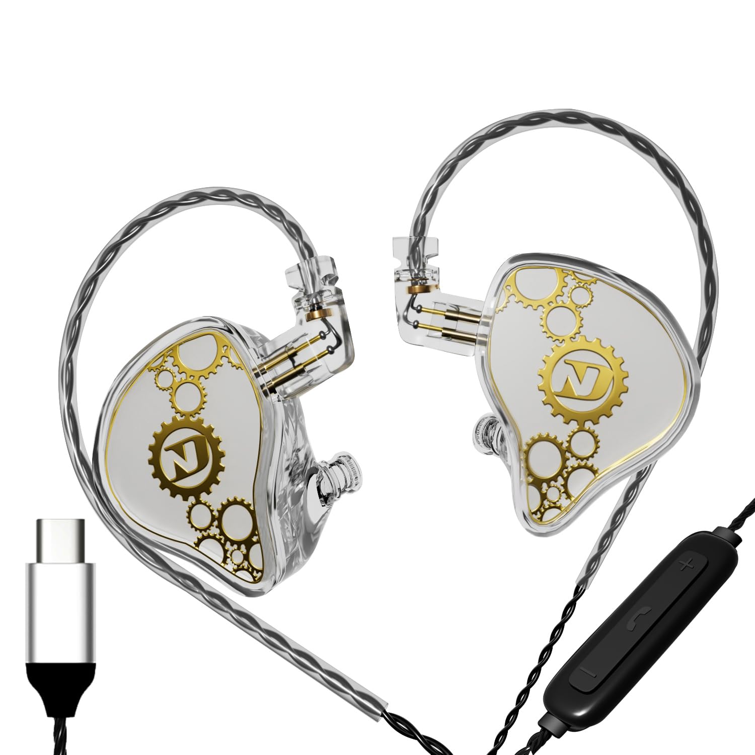 

Hifi Kingdom ND VENUS Dynamic Driver (1DD) Wired In-Ear Monitors with Crystal Type-C Plug and Mic
