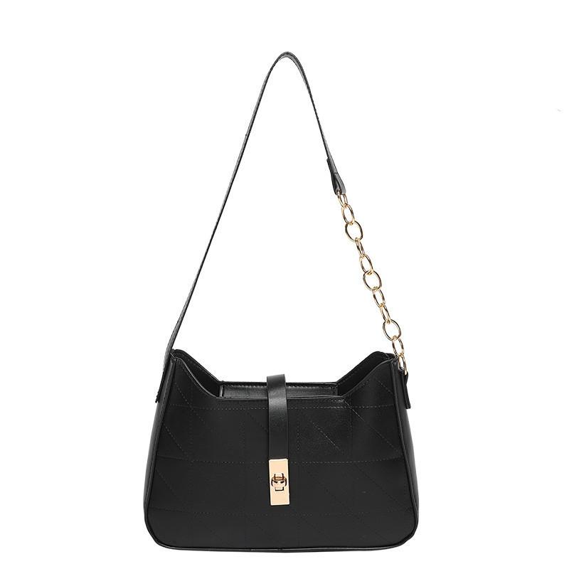 2024 Summer New Solid Color Simple Armpit Bag Street Style Pu Shoulder Bag