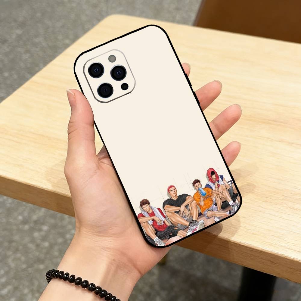 Chibi Basketball Player Phone Case For iPhone 17,16,15,14,13,12,11 Plus,Pro Max,XS,Soft Silicone Black Cover