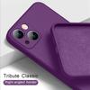Dark Purple For iPhone 16 Liquid Silicone Phone Case 11 12 13 14 15 Pro Max Mini X XS XR 7 8 14 15 16 Plus Full Protection Case