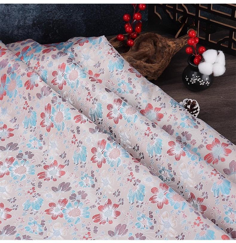 100x150cm Brocade Pattern Garment Fabric Satin Jacquard Designer Fabrics for Sewing Cheongsam Diy Patchwork Cloth